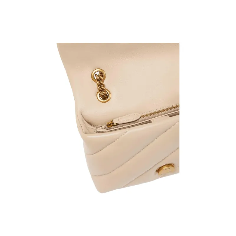 PINKO Sheepskin Shoulder Bag Mini Women's Flesh-2