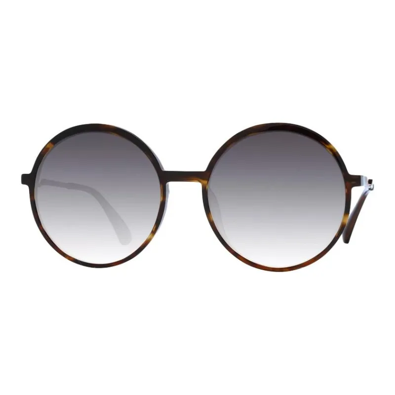 Ana Hickmann Acetate Plastic Round Sunglasses Women's Brown-1