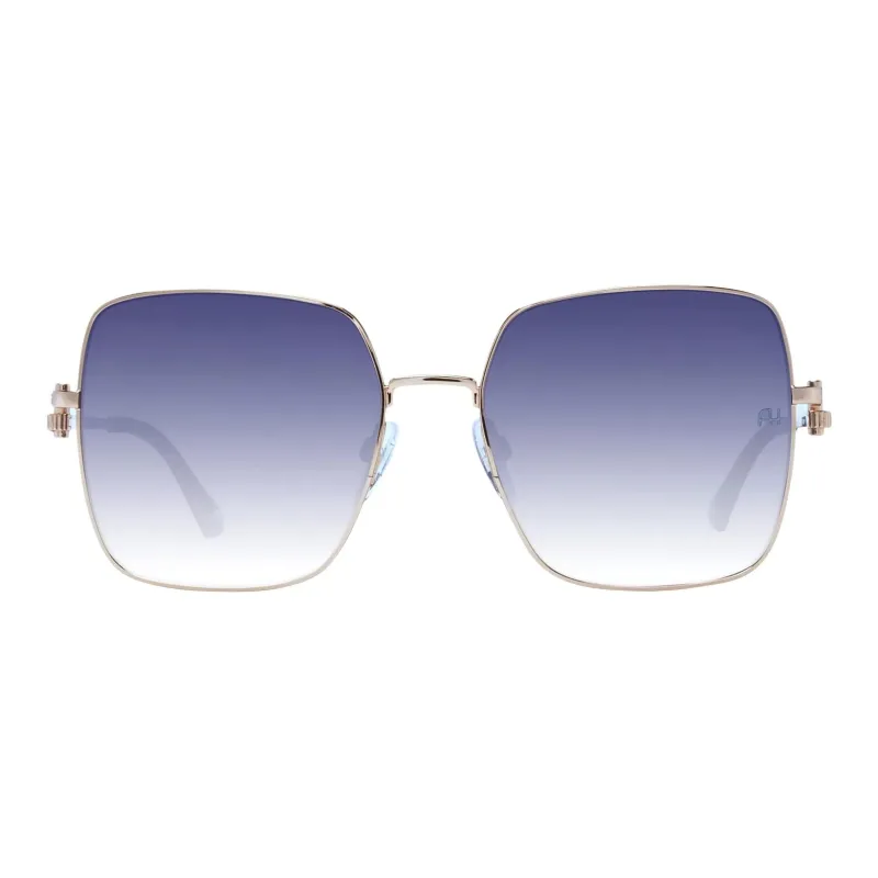 Ana Hickmann Metal Square Sunglasses Women's Gold-1