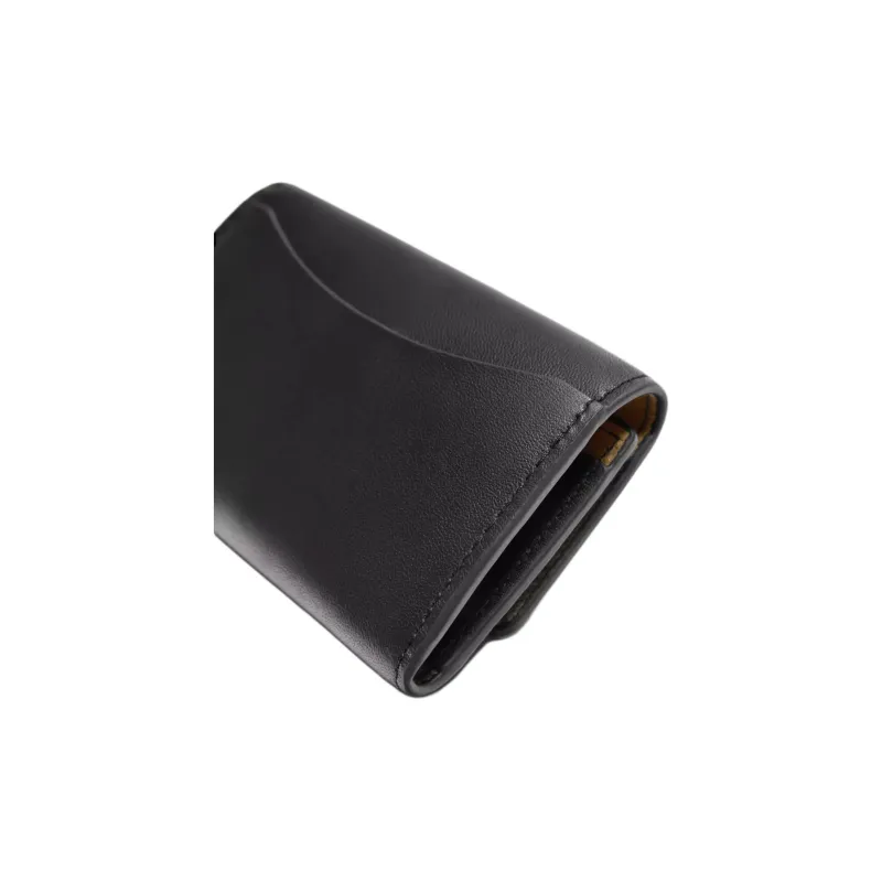 ZARA Cow Leather Wallet Men's Black-3