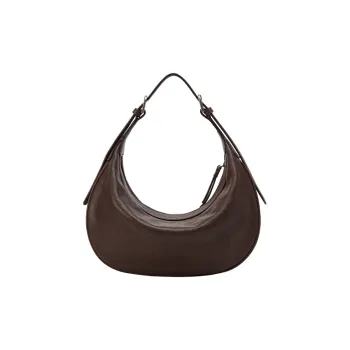 Qiuzhen Lambskin Shoulder Bag Small Size Women's Coffee/Black/Elephant Gray/Green/Caramel