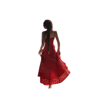 Oudifu Slip Dresses Women's Red