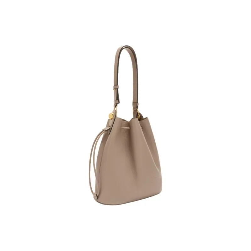 Furla Textured Calfskin Bucket Bags Shoulder Bags Small Size Women's Camel-1