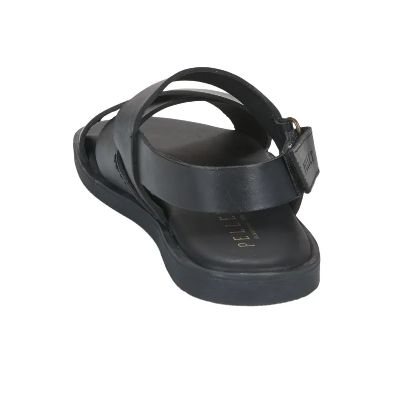 PELLET ANGEL Roman Sandals Men's Black-4
