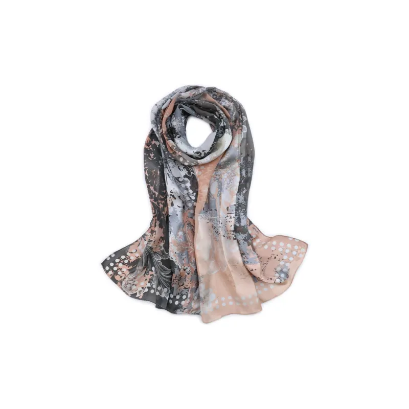 MARJAKURKI Satin Brocade Silk Scarves Women's-1