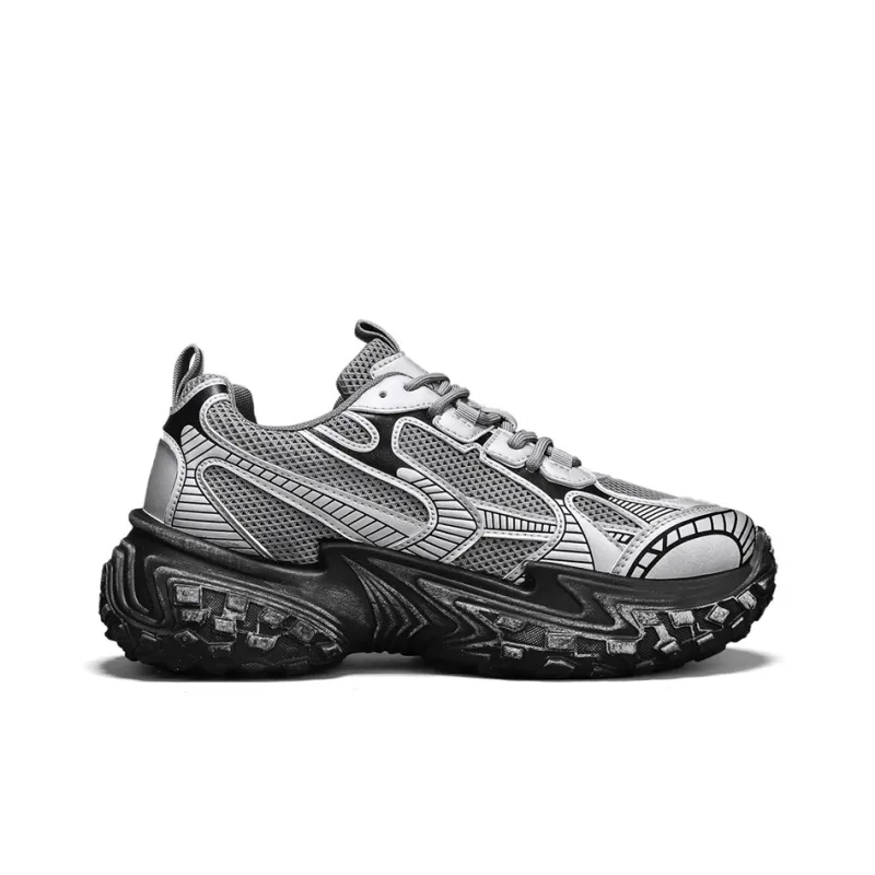 JANECO Anti-Slip And Wear-Resistant Height Increasing Low-Top Chunky Sneakers Men's-7