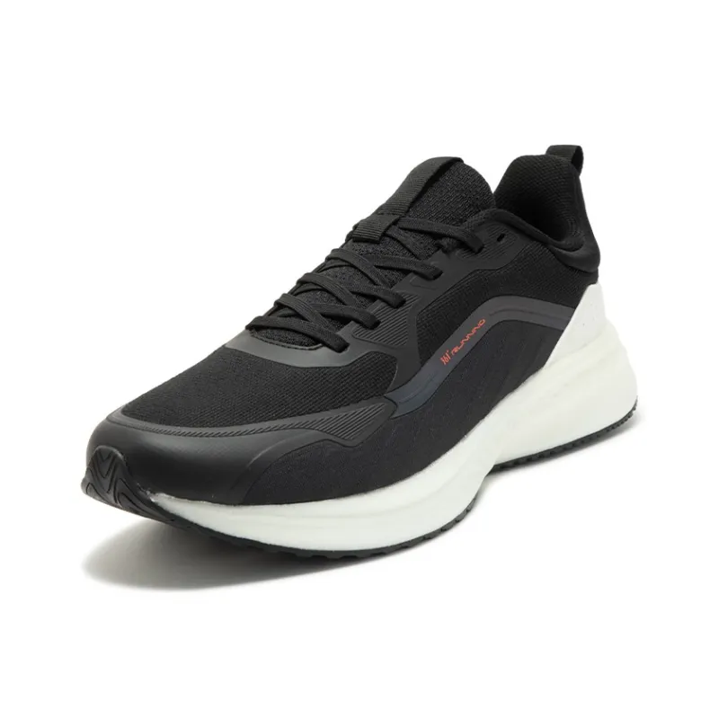 361° Cushioning Slip Resistant Low Top Casual Running Shoes Men's Black-1