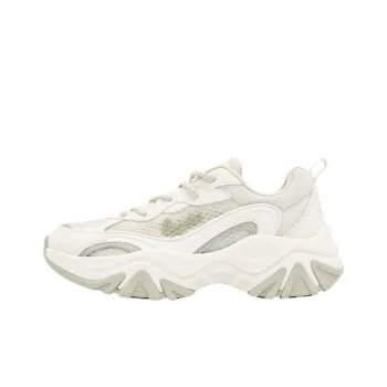QIAODAN Abrasion Resistant Breathable Height Increasing Low Top Casual Shoes Women's White Beige