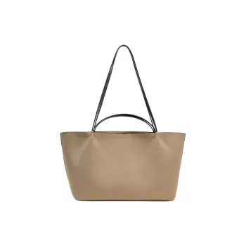 ZARA Cotton Tote Bag, Shopping Bag, Shoulder Bag, Handbag Tubas Women's Sand & Brown