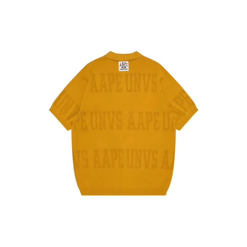 Aape Logo perforated Polo Shirt-3