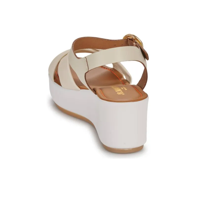 JB MARTIN AMBRE One Strap Sandals 7cm Women's Beige-5