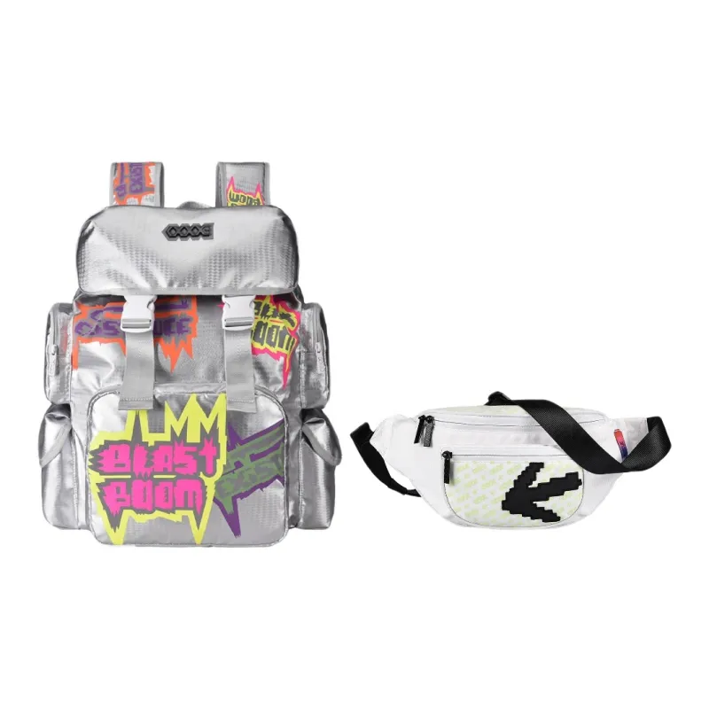 COEXISTENCE Polyester Traveling Essentials For Students Backpack Large Size Unisex Gray-16