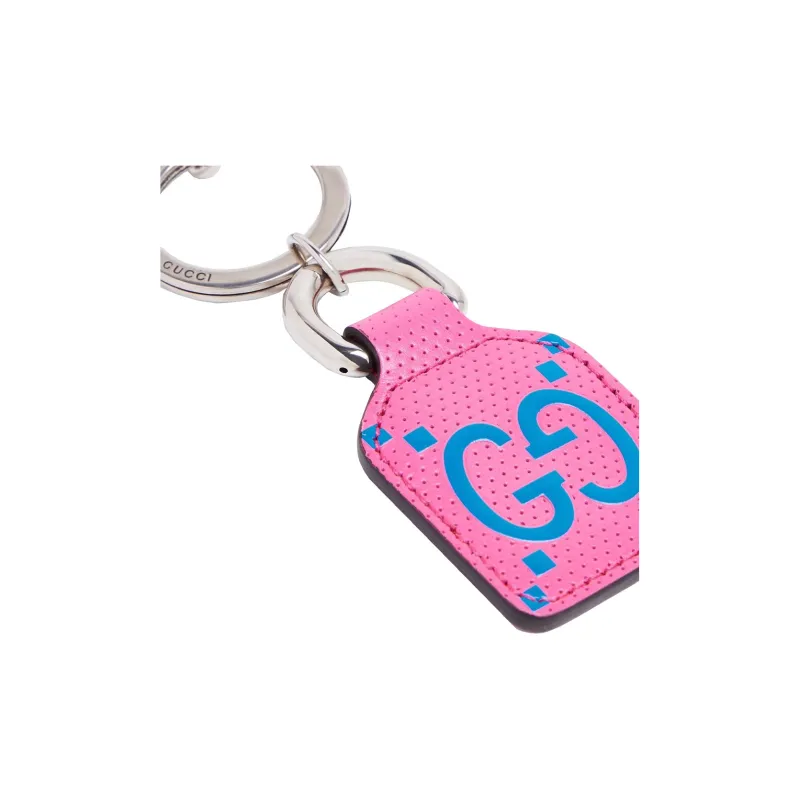 GUCCI Leather Keychain Bag Accessory Women's Pink-3