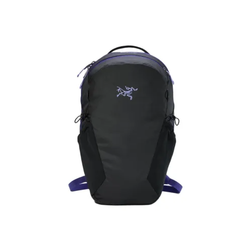 Arcteryx Mantis Recycled Polyester Outdoor Hiking Bag Backpacks Unisex Black & Purple