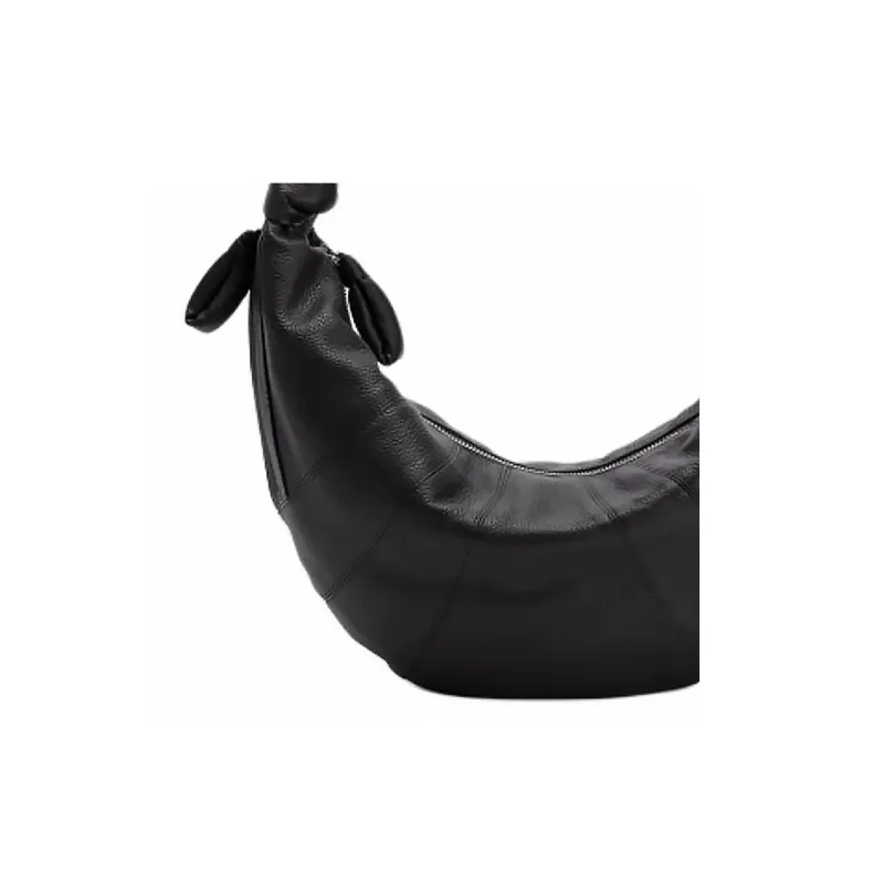Lemaire Cow Leather Croissant Bag Handbag Trumpets Women's Black-3