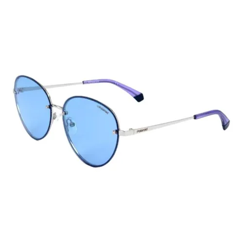 Polaroid Steel Irregular Shape Sunglasses Women's Blue