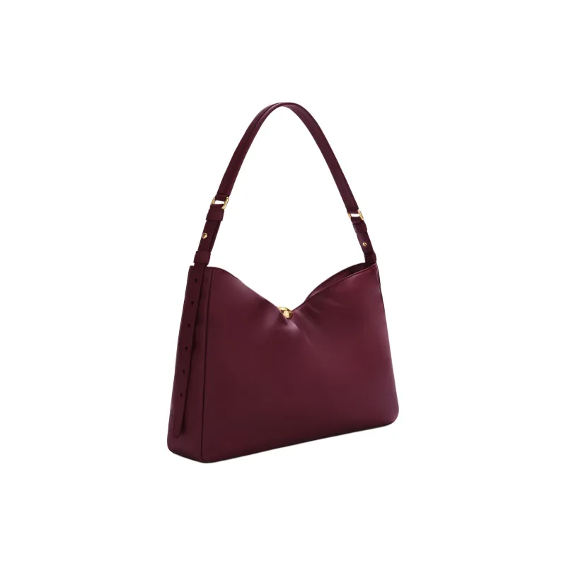 Furla Calfskin Shoulder Bag Women's Burgundy-1
