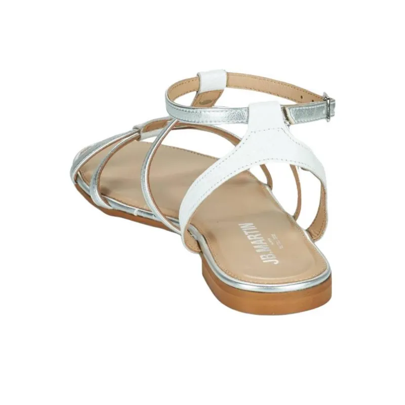 JB MARTIN Alicia Strap Sandals Women's Silver-4