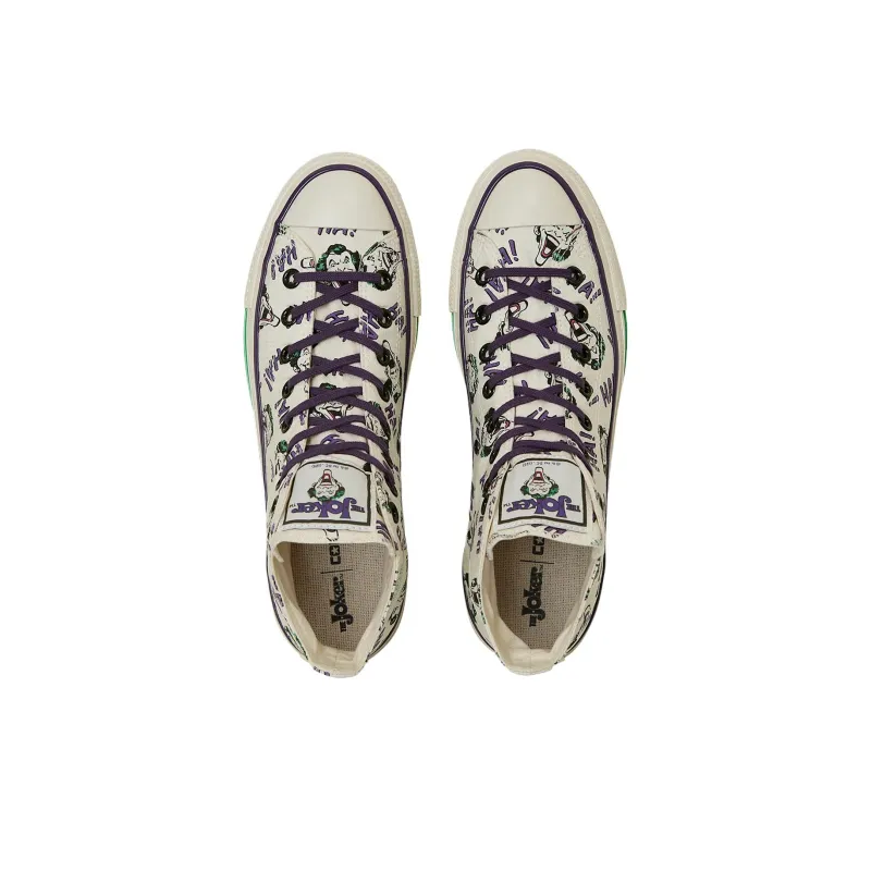 DC x Converse All Star Abrasion-Resistant High-Top Canvas Shoes Unisex Beige-3
