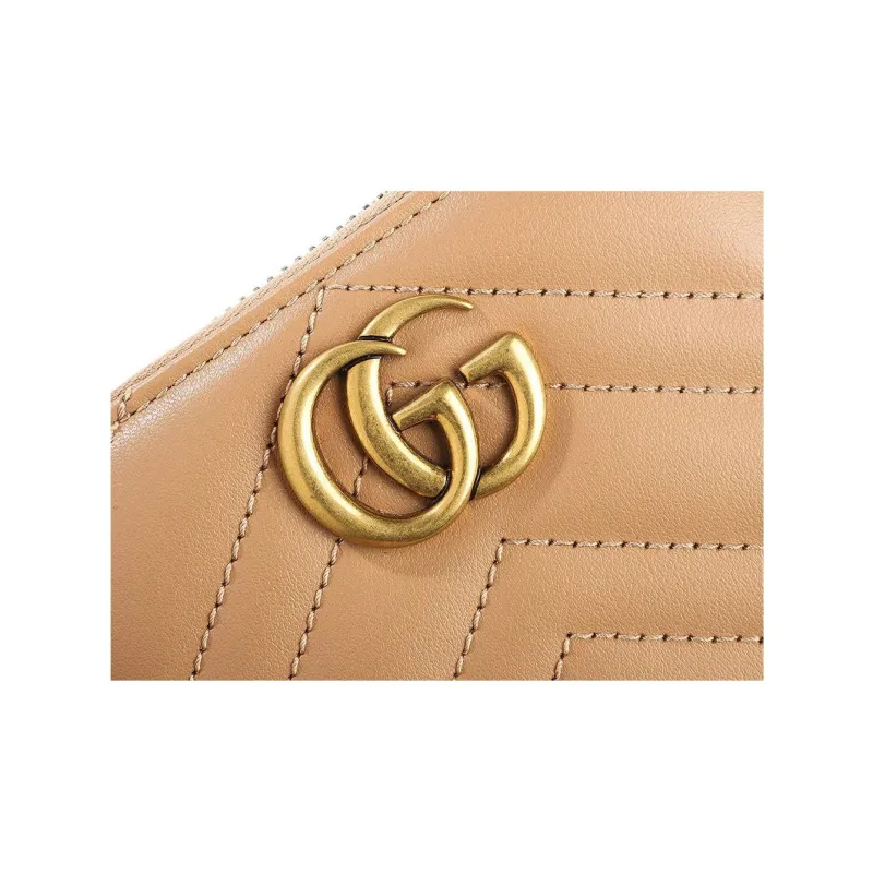 GUCCI Cow Leather Wallet Women's Nude Pink-3