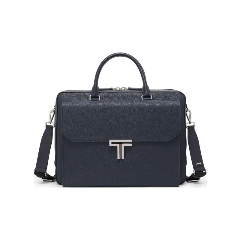 TUMI Leather Briefcases Men's Dark Blue-0