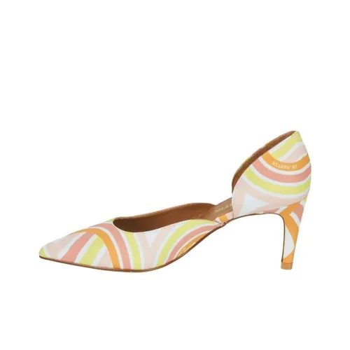 JB MARTIN ENVIE Slim Heel High Heels 7cm Women's Yellow Pink