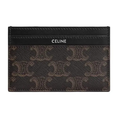 CELINE Bolso TRIOMPHE Bolso Card Holder Medium Size Men's Black & Brown