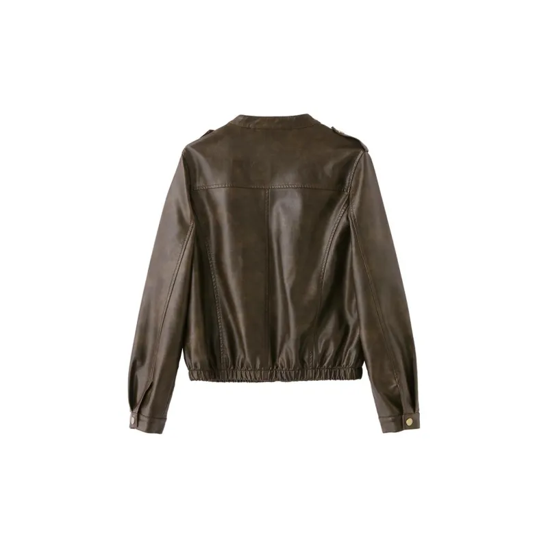 Yi Mengyuan Leather Jacket Women's-1