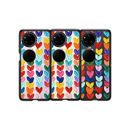 CASETIFY PC+TPU Material Color Heart Phone Cases Compatibility With HUAWEI Pocket 2-2