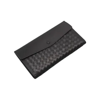 CMLZIUA Cow Leather Wallet Unisex Black