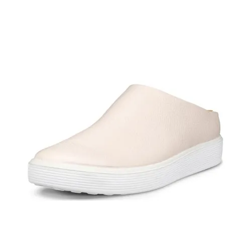 Ecco Rubber Sole Slip-Resistant Wrap-toe Slippers Women's Lime Gray