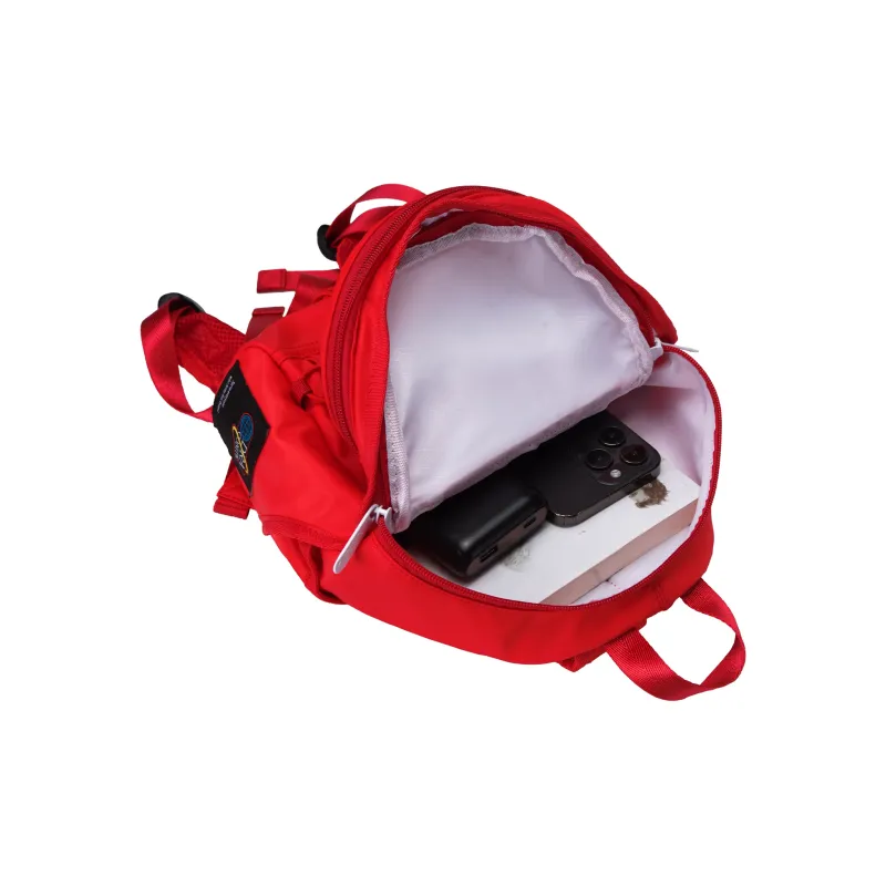 QRST Polyester Backpack Unisex Gray/Pink-17