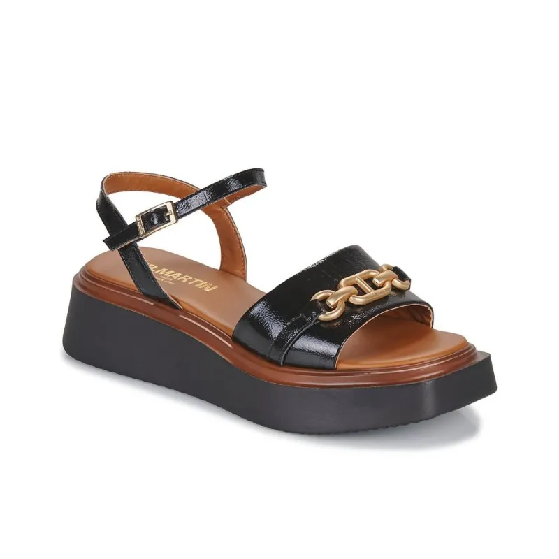 JB MARTIN DARIA Strap Sandals 4cm Women's Black-3