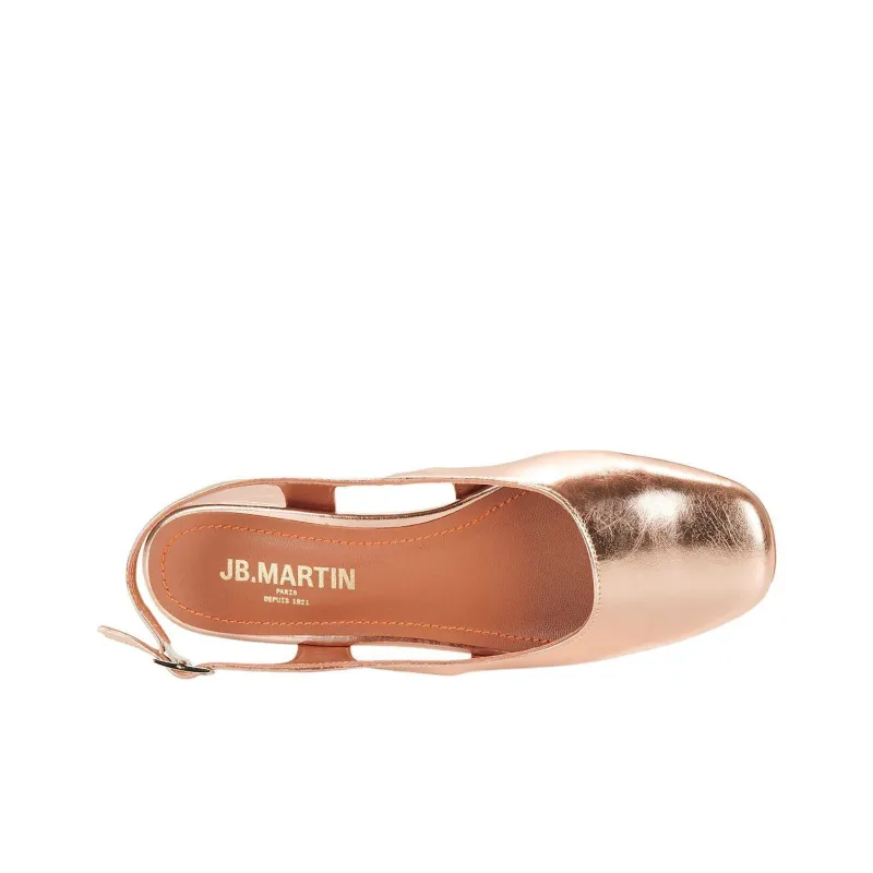 JB MARTIN Vicola Block Heel High Heels 4cm Women's Gold-5