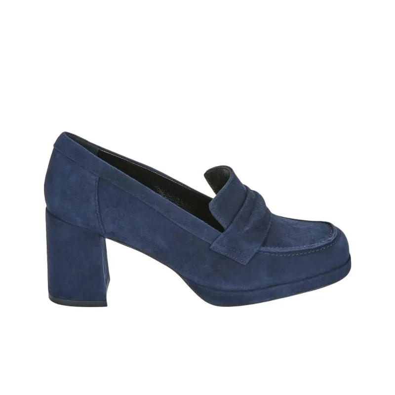 JB MARTIN ALEPO Chunky Heel High Heels 8cm Women's Dark Blue-1