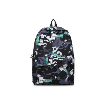 BUBM Polyester Backpack Unisex Green/Yellow/Blue/Orange/Gray/Red