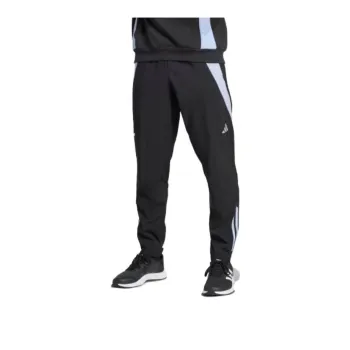 Adidas Knitted Sports Pants Men's All Black/blue Sparkles