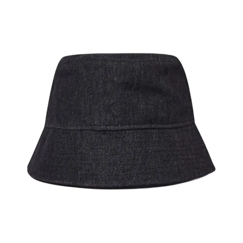 New Era Cotton, Polyester, Regenerated Cellulose Fiber, Acrylic Bucket Hats Unisex Denim Black-1