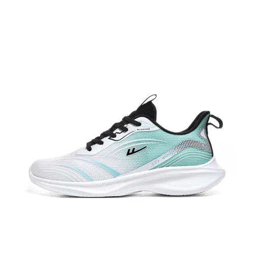 Warrior Wear Resistant Lightweight Rebound Low Top Long Distance Running Running Shoes Men's White Green Orange