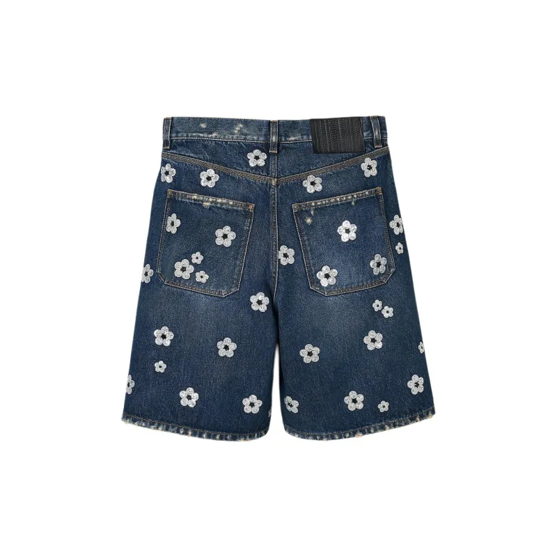 MARC JACOBS The Sequin Daisy Wide Leg Shorts-1
