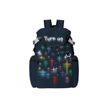 TURN UP Polyester Backpack Regular Unisex Blue