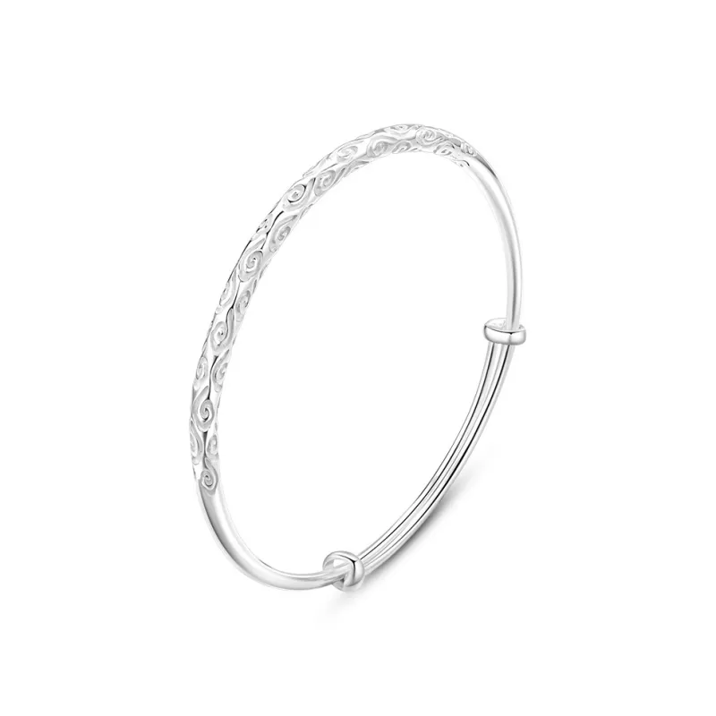 Lao Feng Xiang S999 Fine Silver Bangles Women's-7