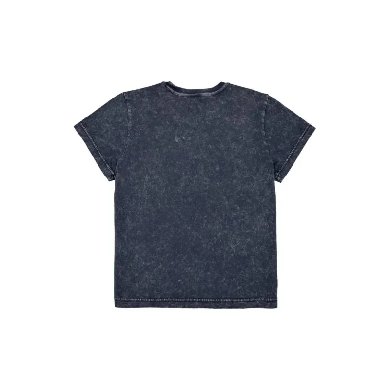 T By Alexander Wang Essential Jsy Shrunk Puff Logo & Bound Neck Tee Acid Black Ice-1