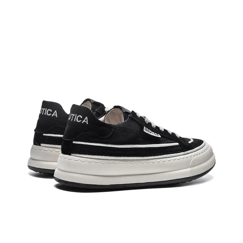 NAUTICA Canvas Shoes Women's Low Top Black-4