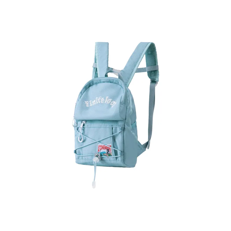 QRST Polyester Backpack Unisex Gray/Pink-31