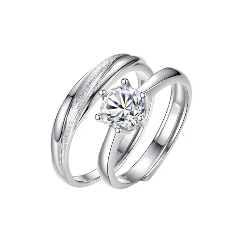 QIDUYINSHI 999 Fine Silver Rings Unisex