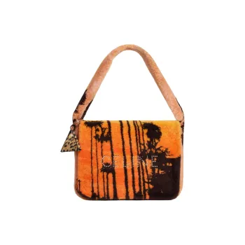 CELINE Besace Wool Handbag Women's Multicolor