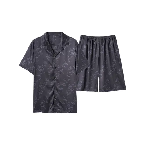 XIAFENYAN Pajama Set Men's Dark Gray