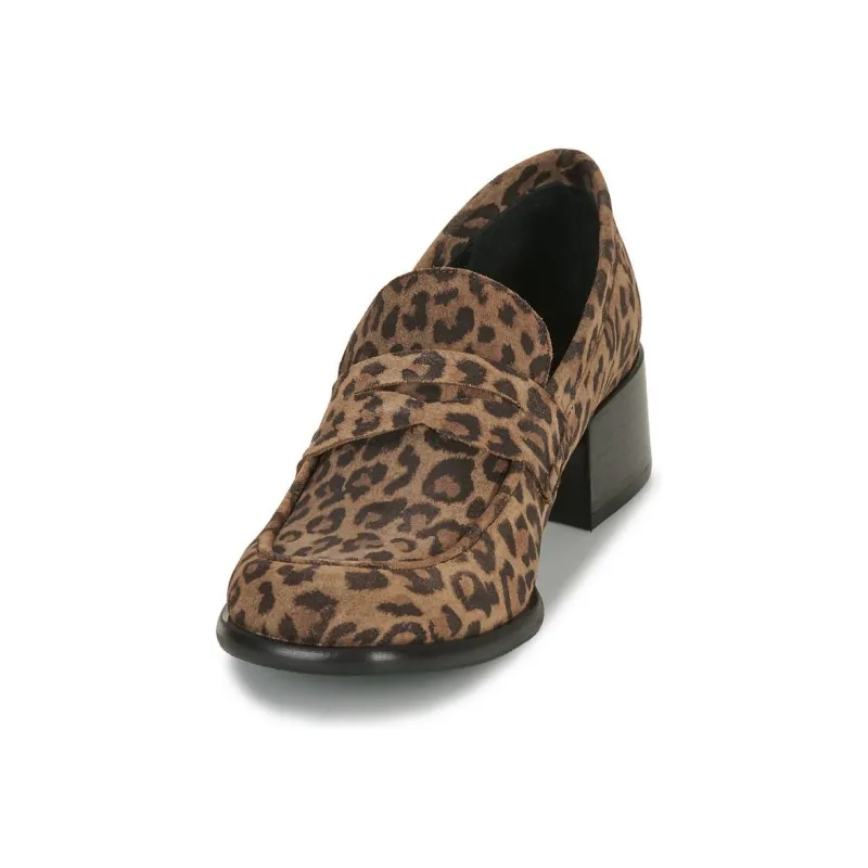 JB MARTIN Lolie Loafers 4cm Women's Brown-3