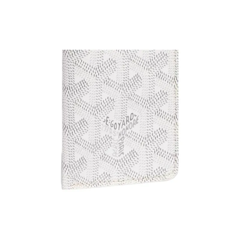 GOYARD Montmartre Canvas With Suede Calfskin Eyeglass Pouch Small Size Unisex White-3